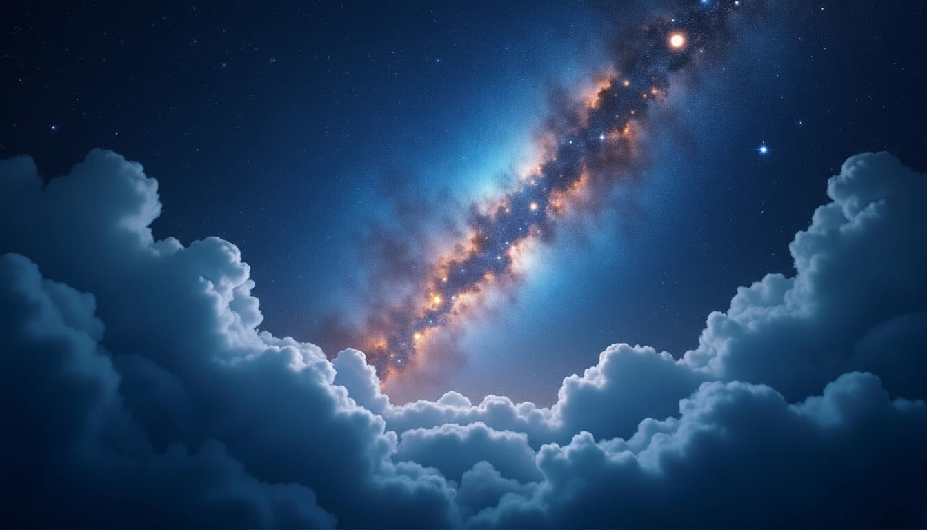 Céu estrelado com constelações